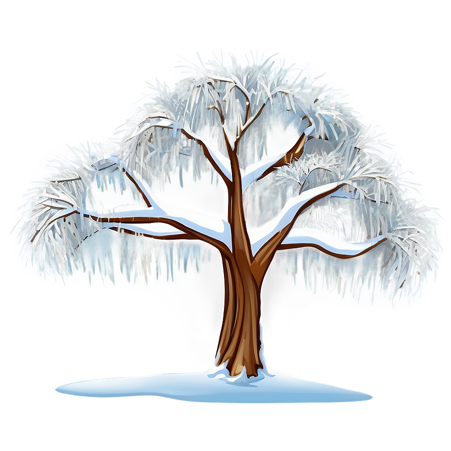 Snowy Willow Tree Png Ppb45