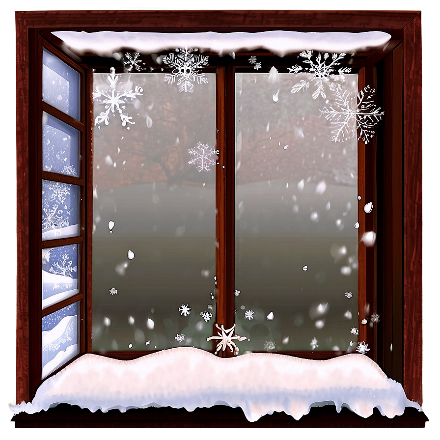 Snowy Window Transparent Png Gay73