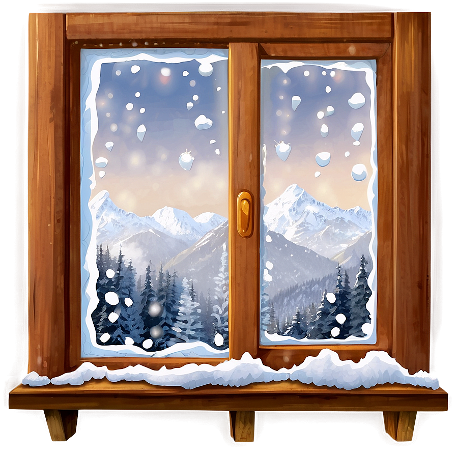 Snowy Window Transparent Png Huc