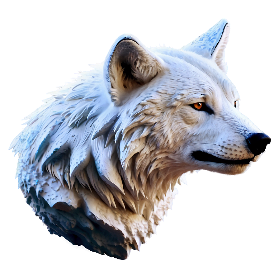 Snowy Wolf Head Landscape Png 30