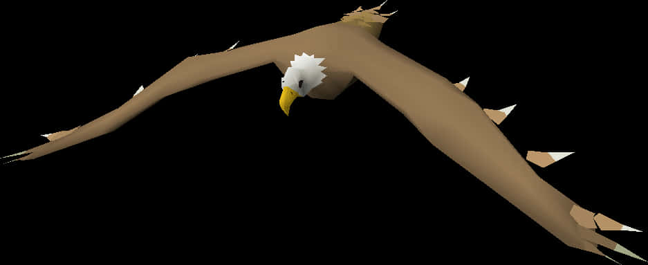 Soaring Bald Eagle3 D Render