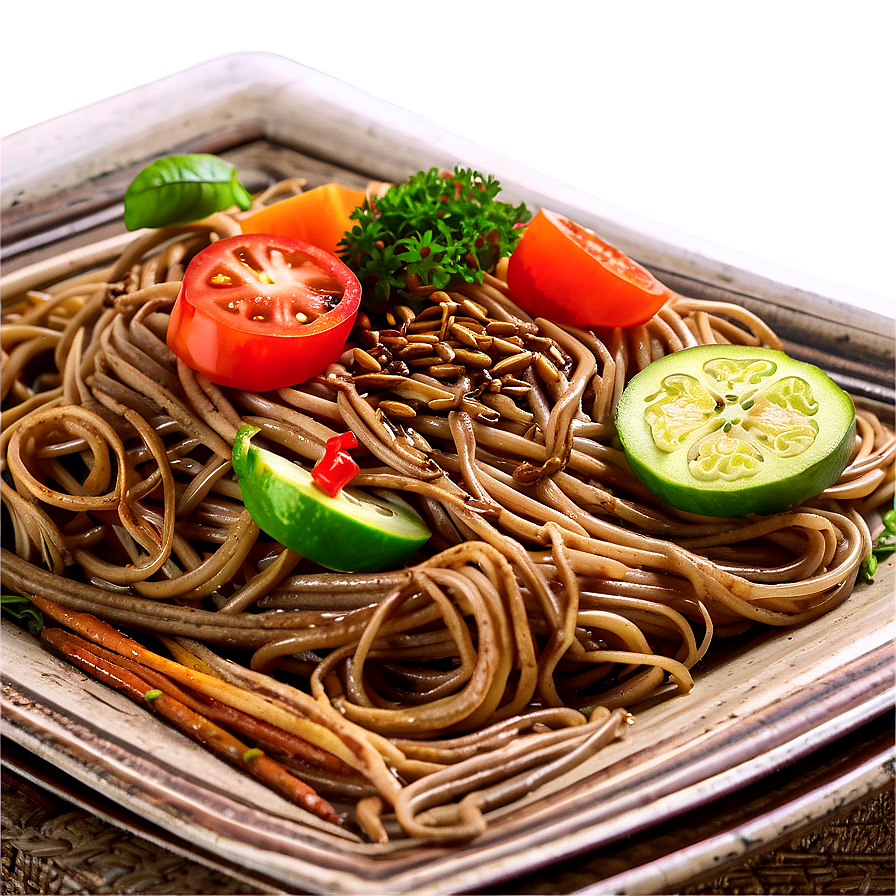 Soba Noodles With Vegetables Png Tva86