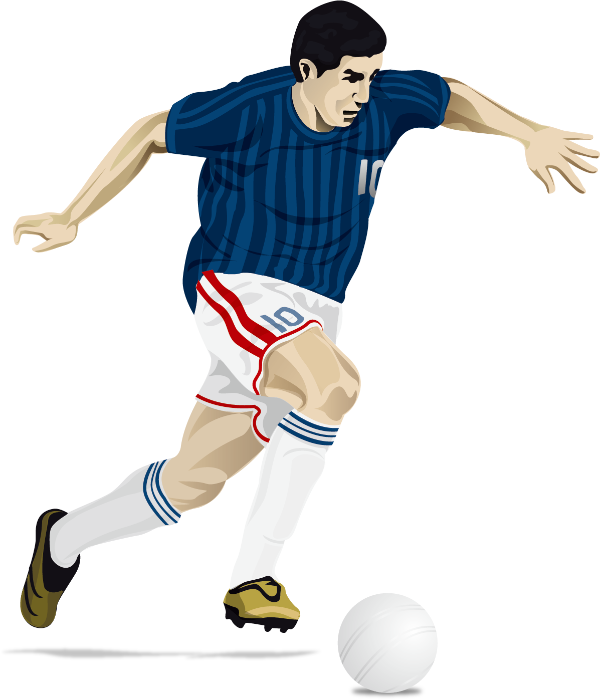 Soccer_ Player_ Dribbling_ Vector