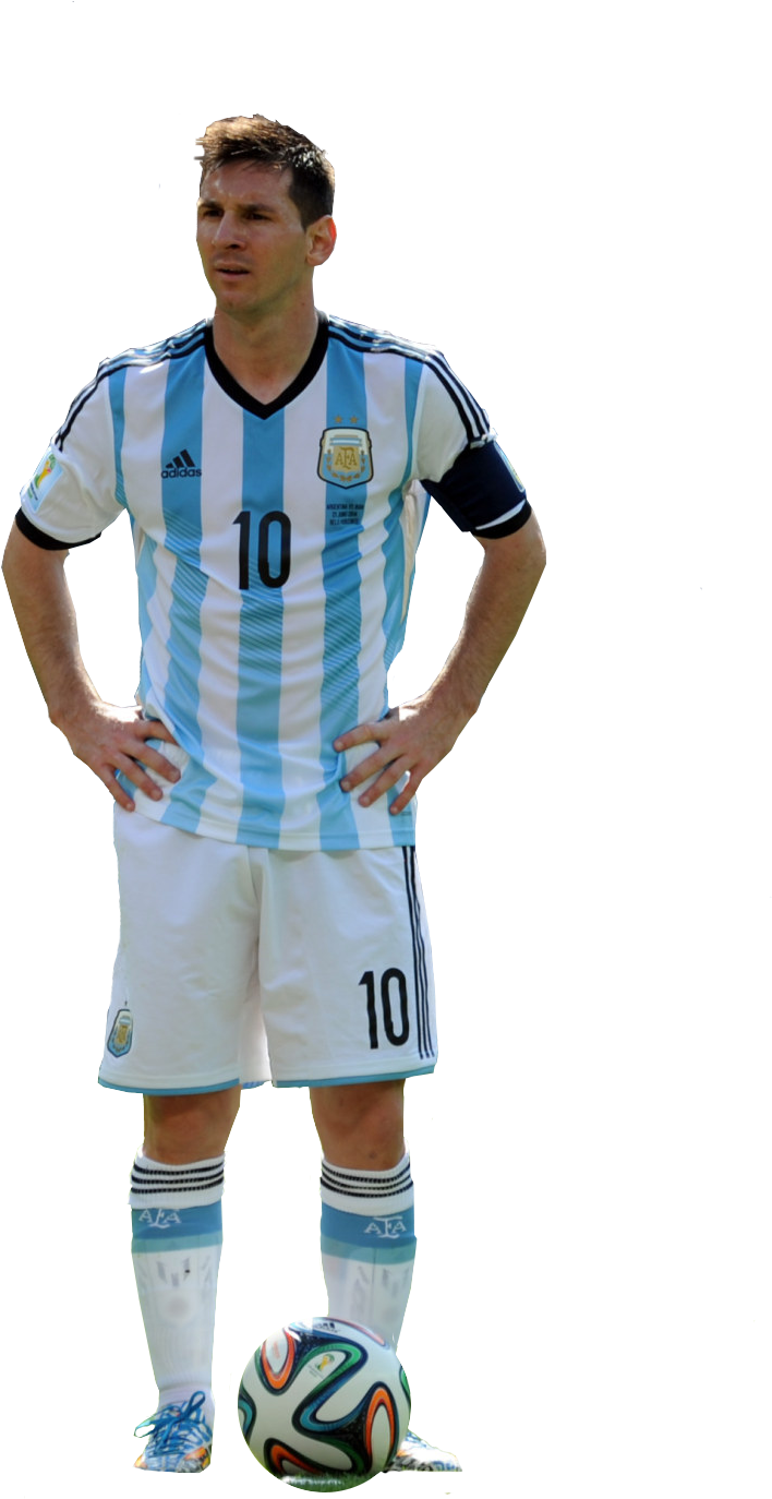 Soccer_ Player_in_ Argentina_ Kit