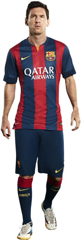 Soccer_ Player_in_ Barcelona_ Kit