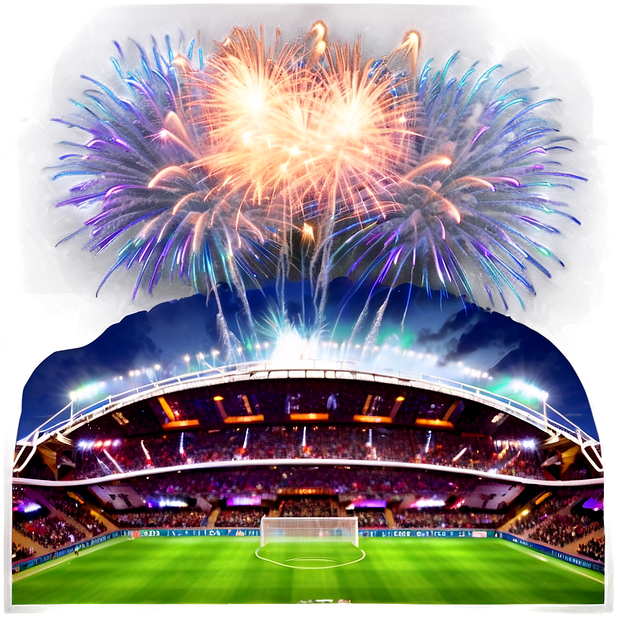 Soccer Stadium Fireworks Celebration Png 62