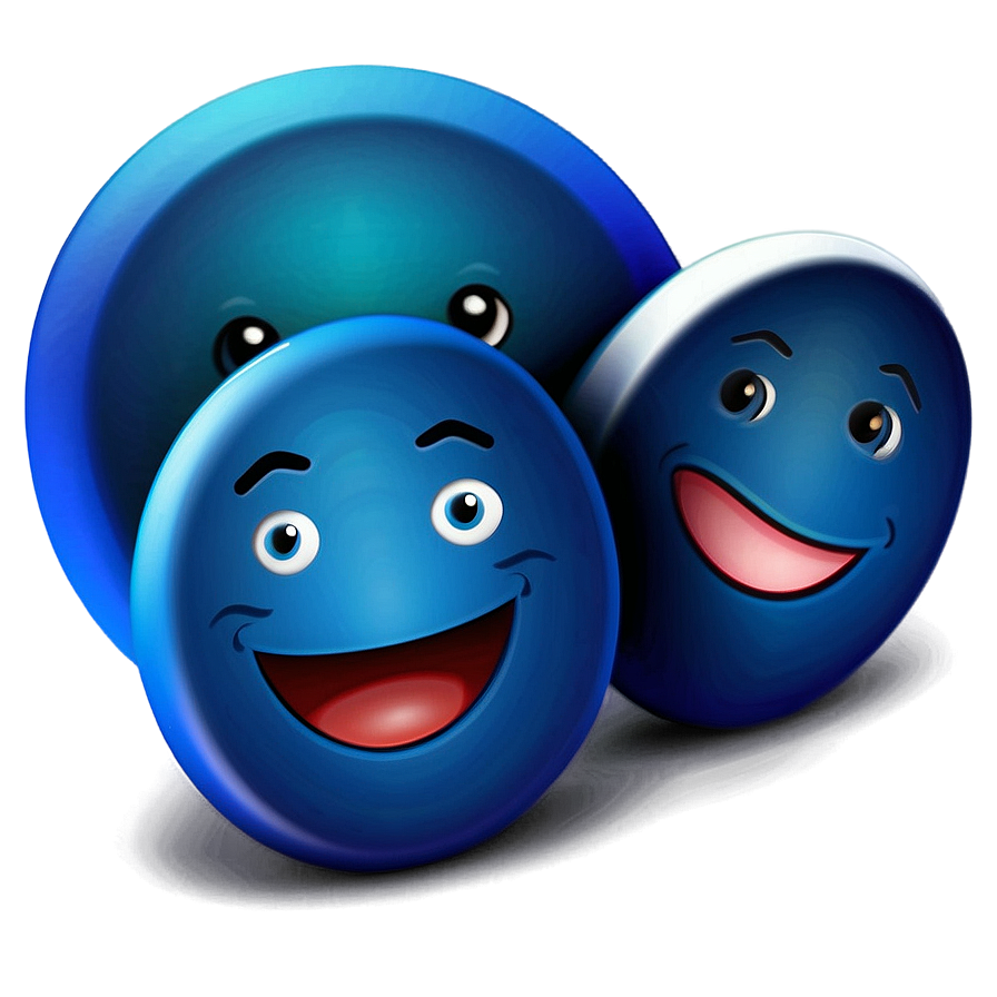 Social Media Blue Emojis Png 24