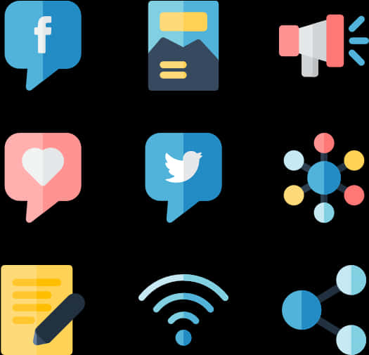 Social Media Communication Icons