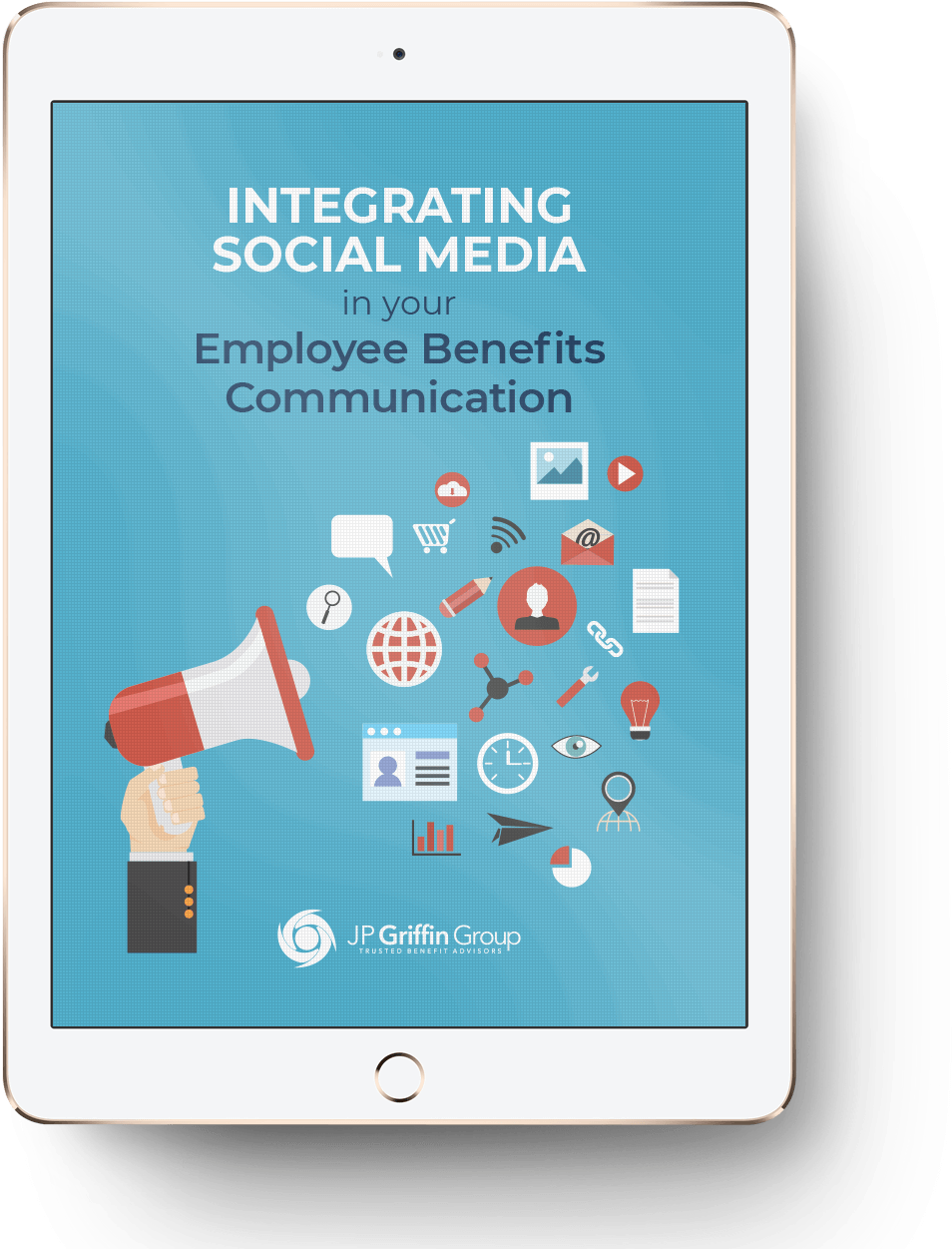 Social Media Employee Benefits Communication Tablet