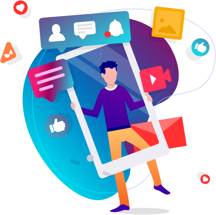 Social Media Engagement Illustration