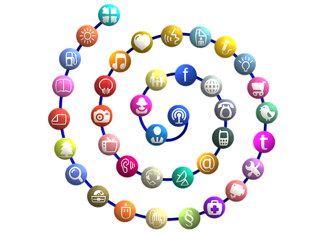 Social Media Icons Circular Network