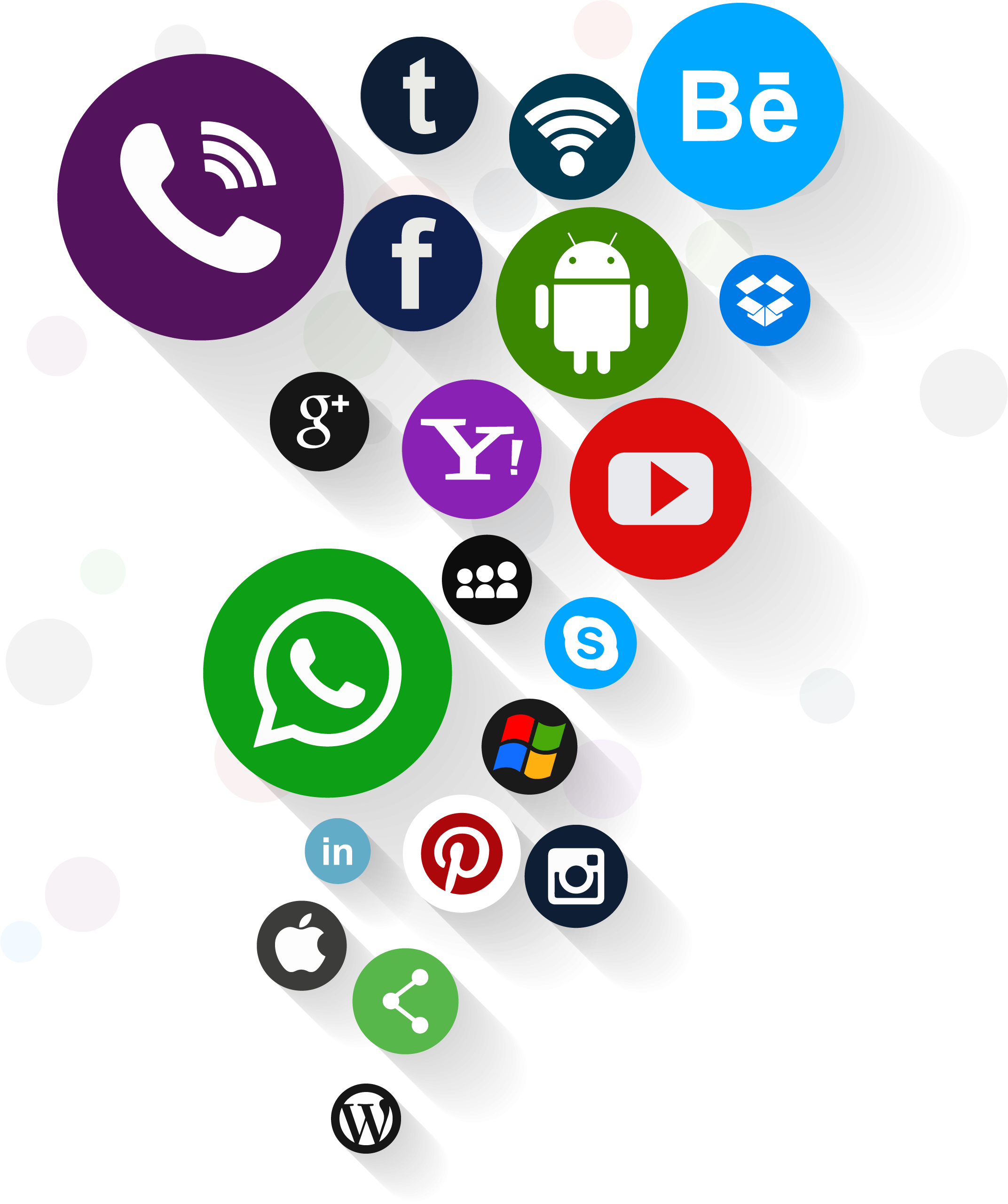 Social Media Icons Cluster