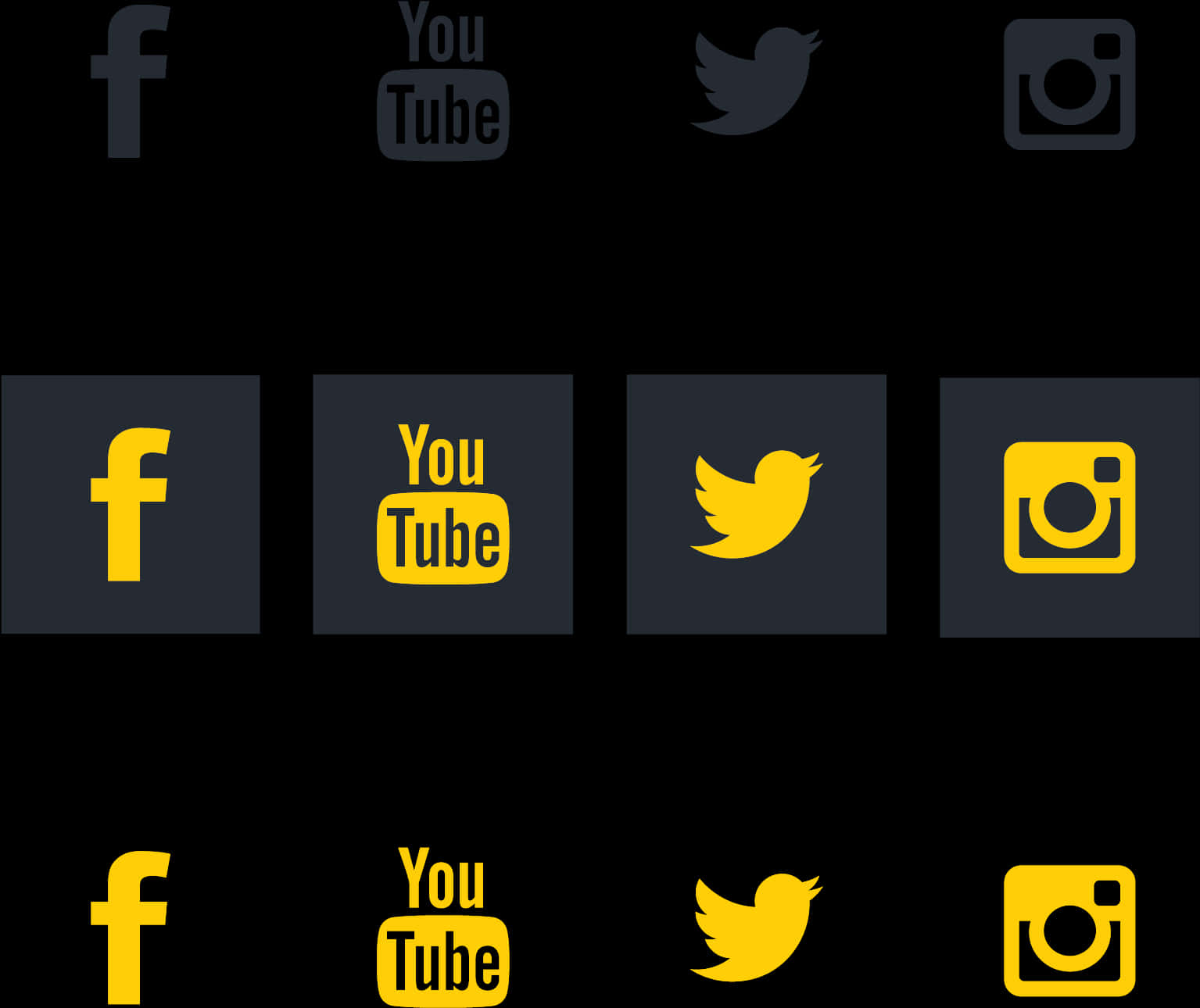 Social Media Icons Contrast