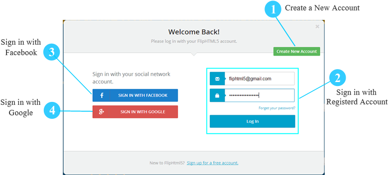 Social Media Integrated Login Screen