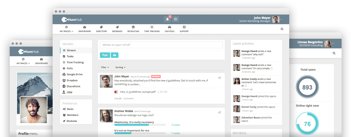 Social Media Management Platform Interface