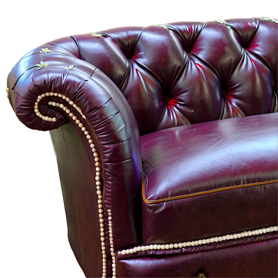 Sofa With Detailed Stitching Png 54