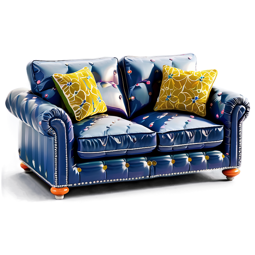 Sofa With Detailed Stitching Png 92