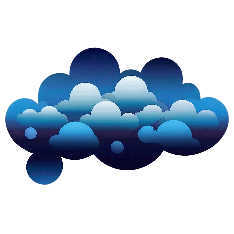 Soft Blue Gradient Clouds Png Ear