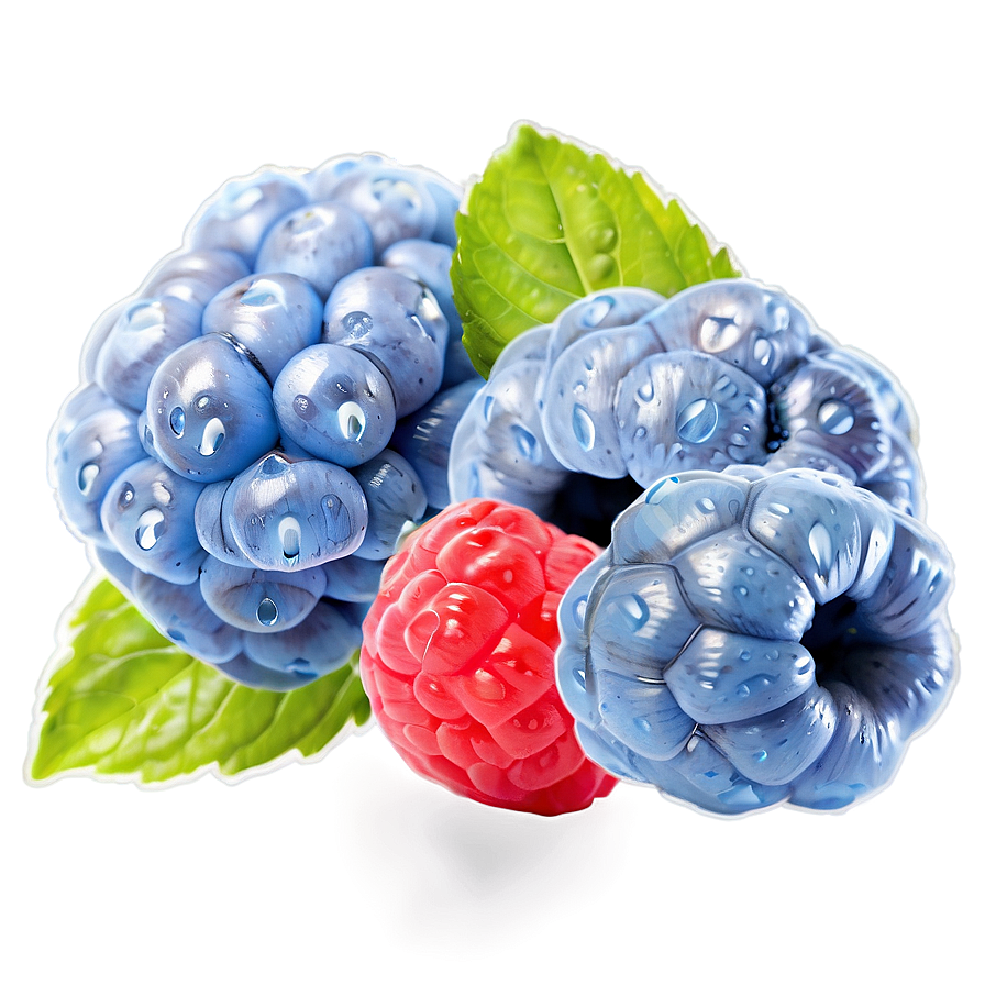 Soft Blue Raspberry Png Wst