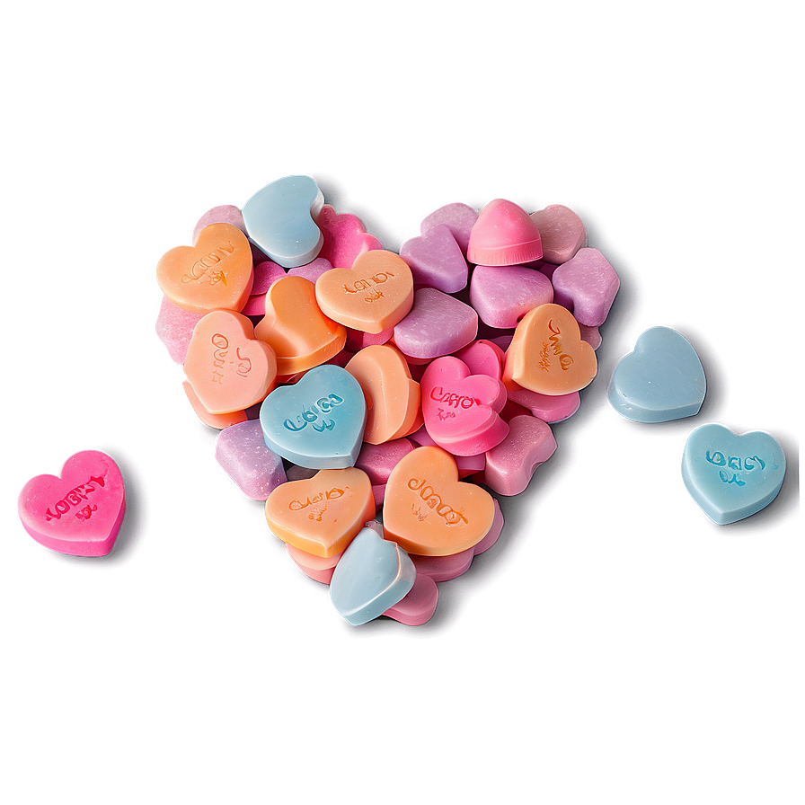 Soft Candy Hearts Png 32