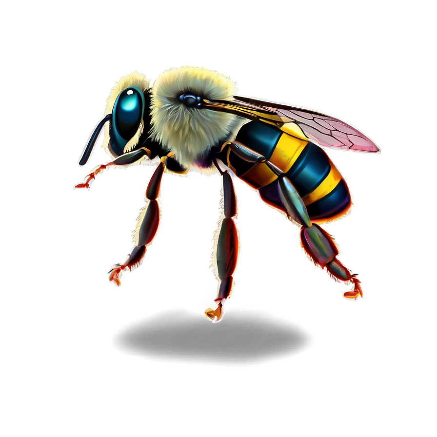 Soft Colored Bee Png Srw54