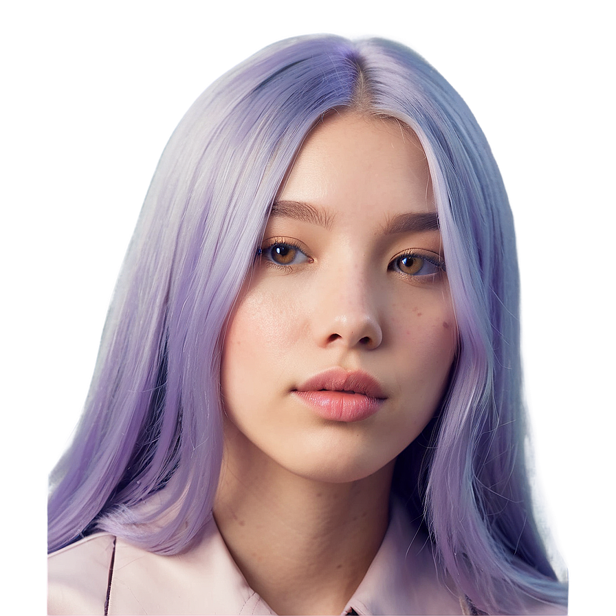 Soft Lavender Hair Aesthetic Png Ugr82