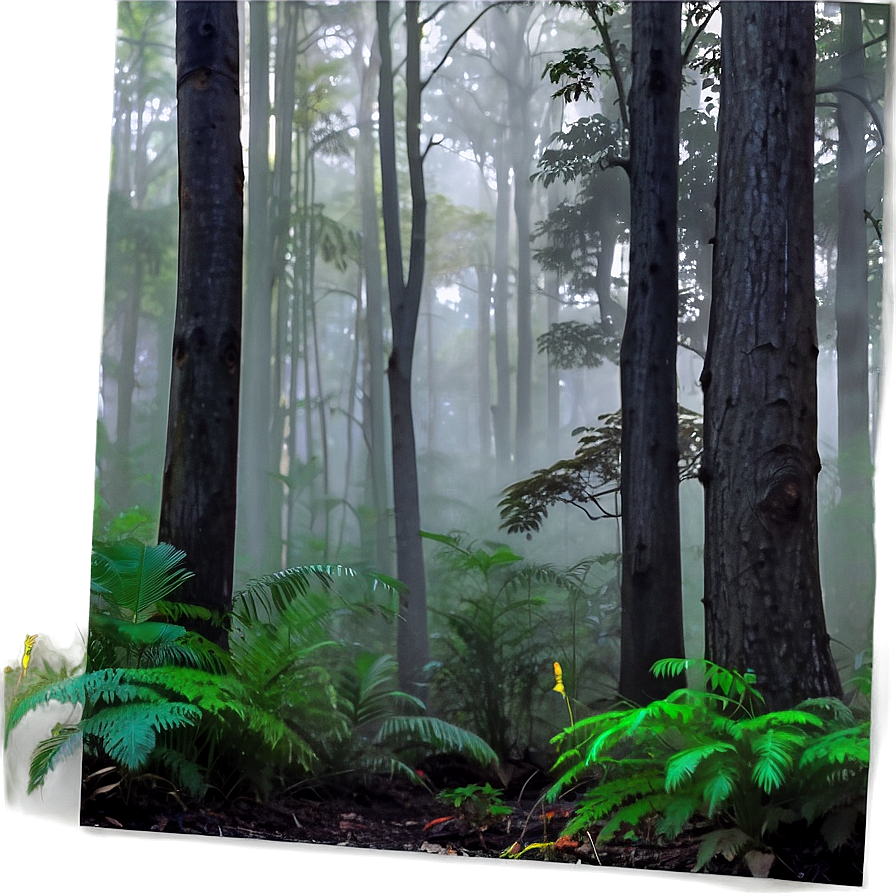 Soft Misty Forest Png 92