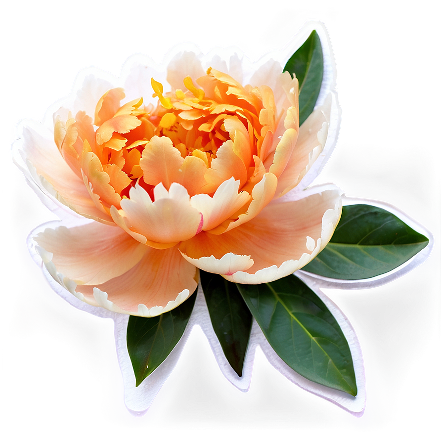 Soft Orange Peony Png Ycu40