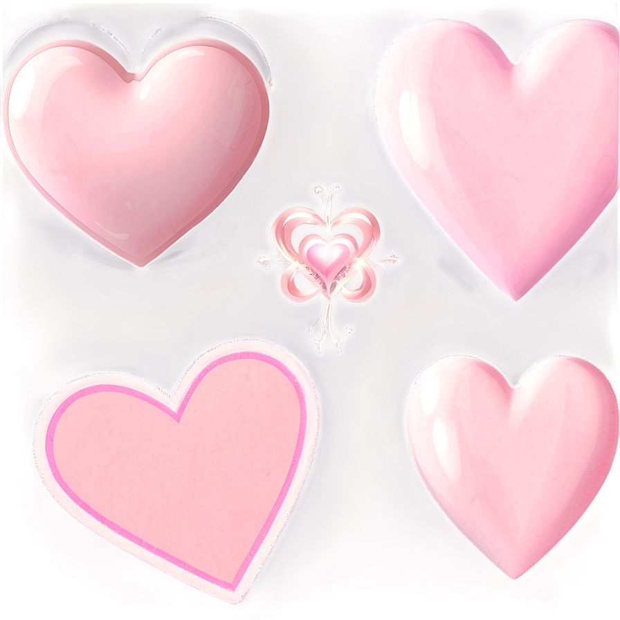 Soft Pink Heart Graphic Png 84