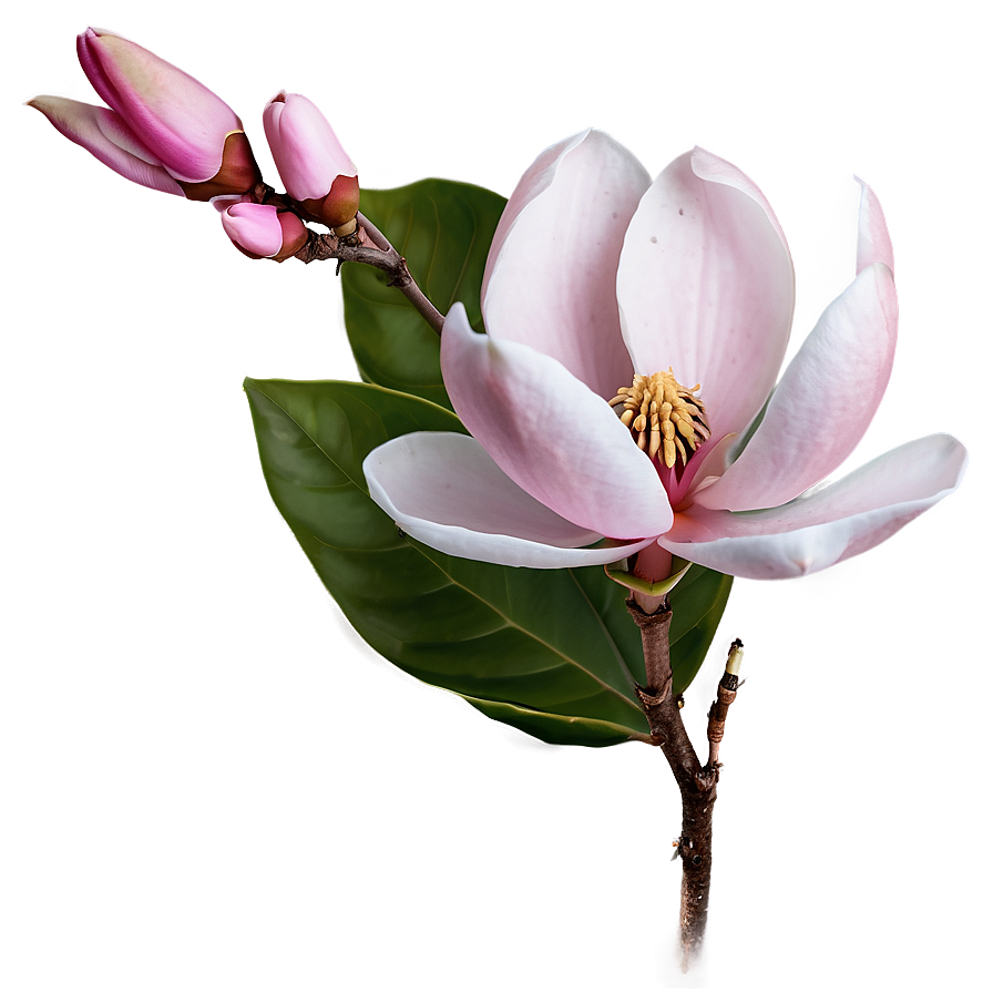 Soft Pink Magnolia Flower Png 06252024