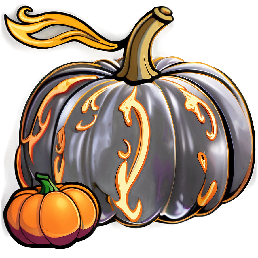 Soft Pumpkin Outline Rendering Png 06202024