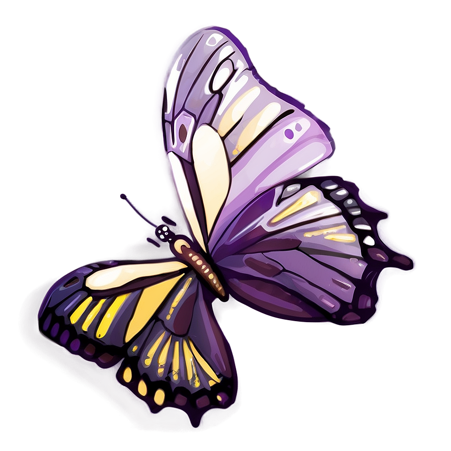 Soft Purple Butterfly Png Qfa