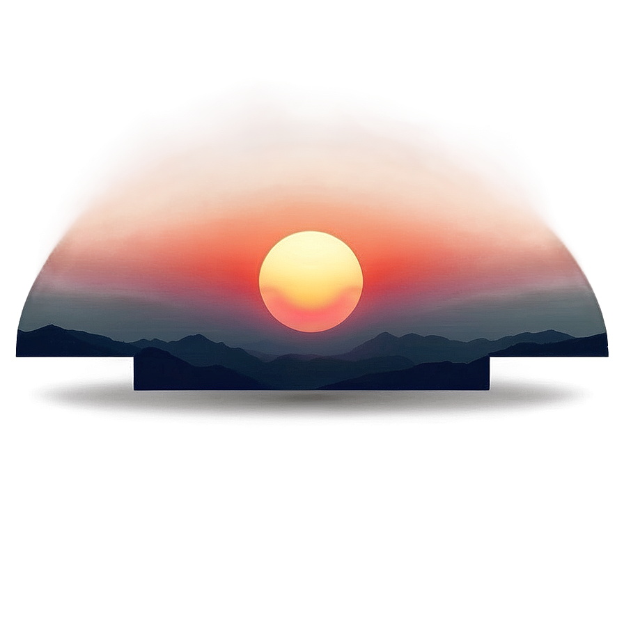 Soft Sunrise Horizon Png Umi