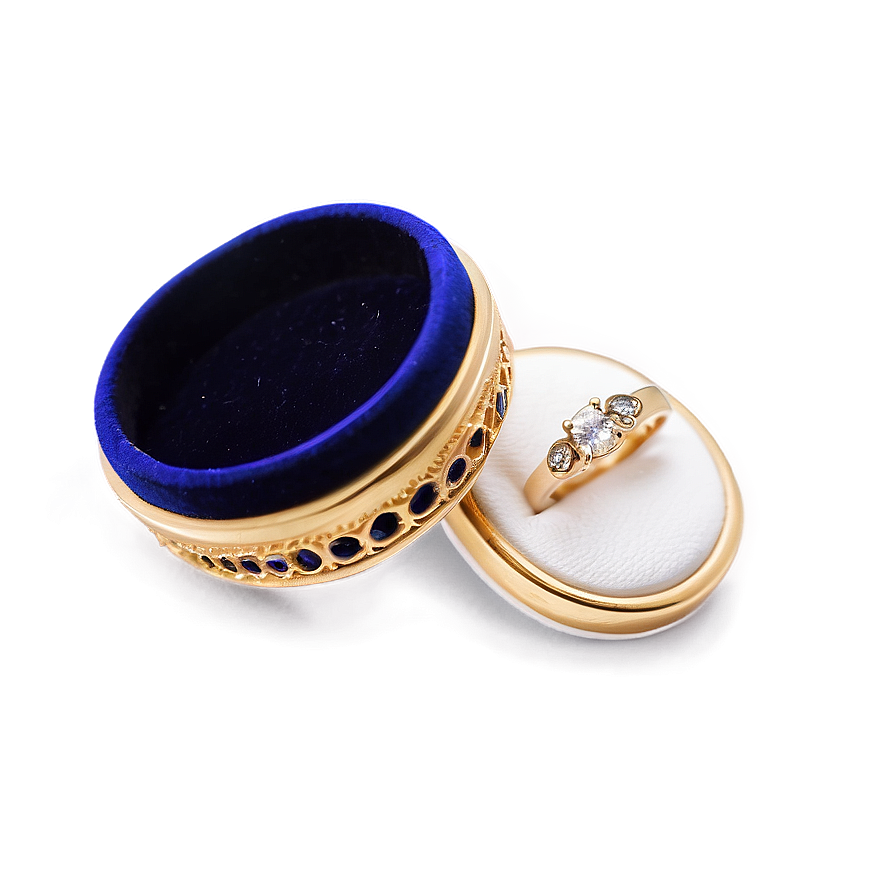 Soft Velvet Ring Box Png Qom13