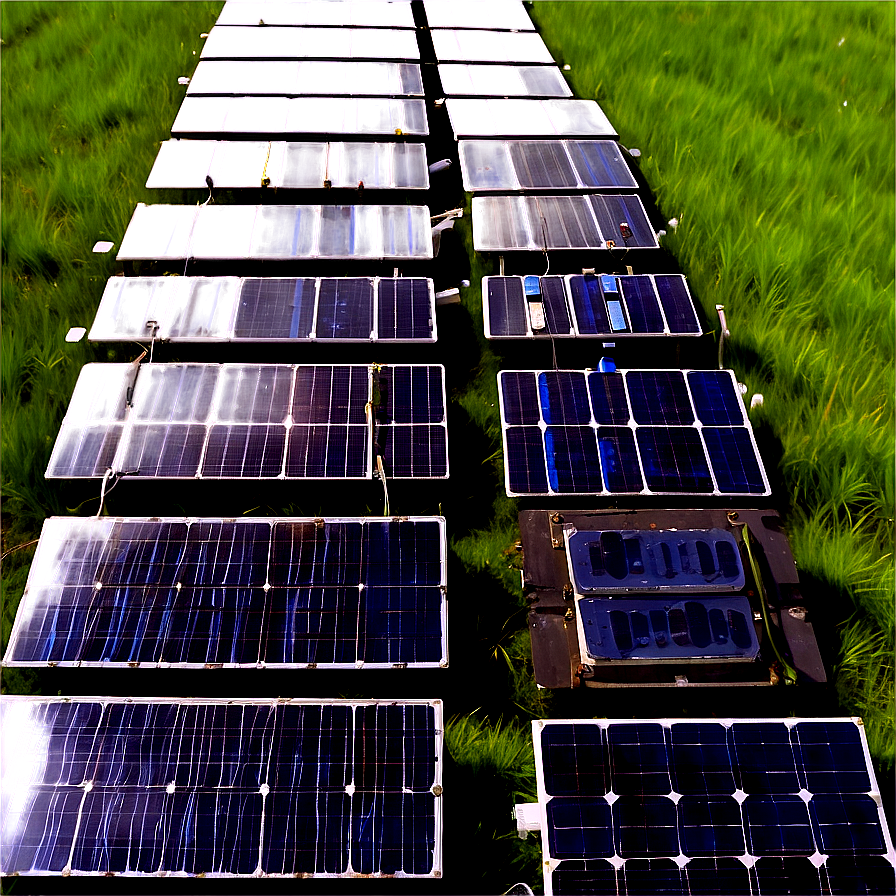 Solar Panels In Field Png 58