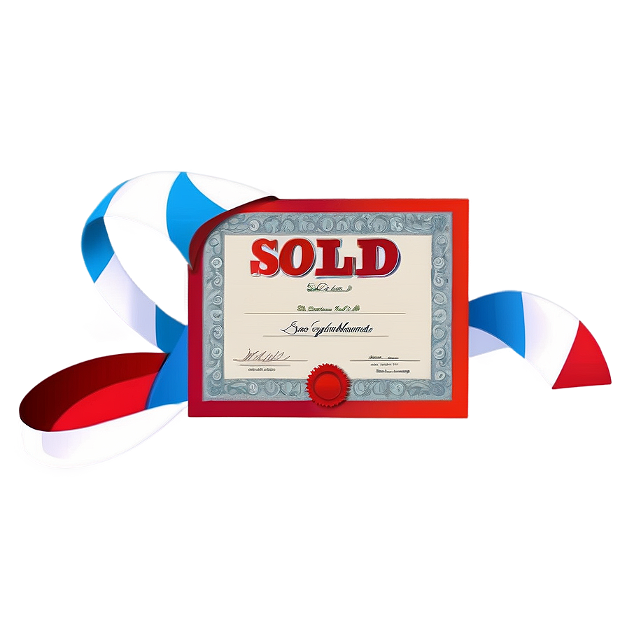 Sold Certificate Png Fqu25