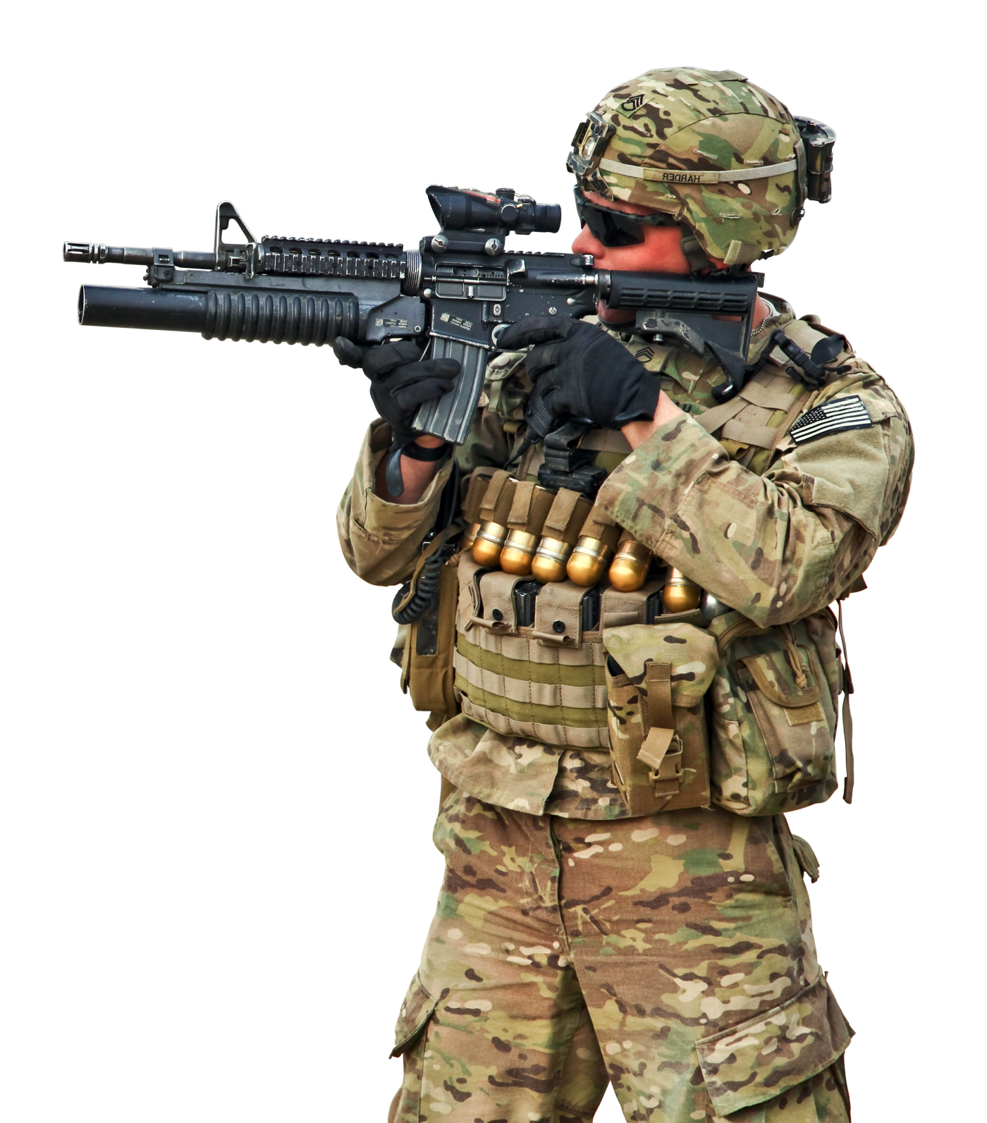 Soldier_in_ Combat_ Gear_ Aiming_ Rifle