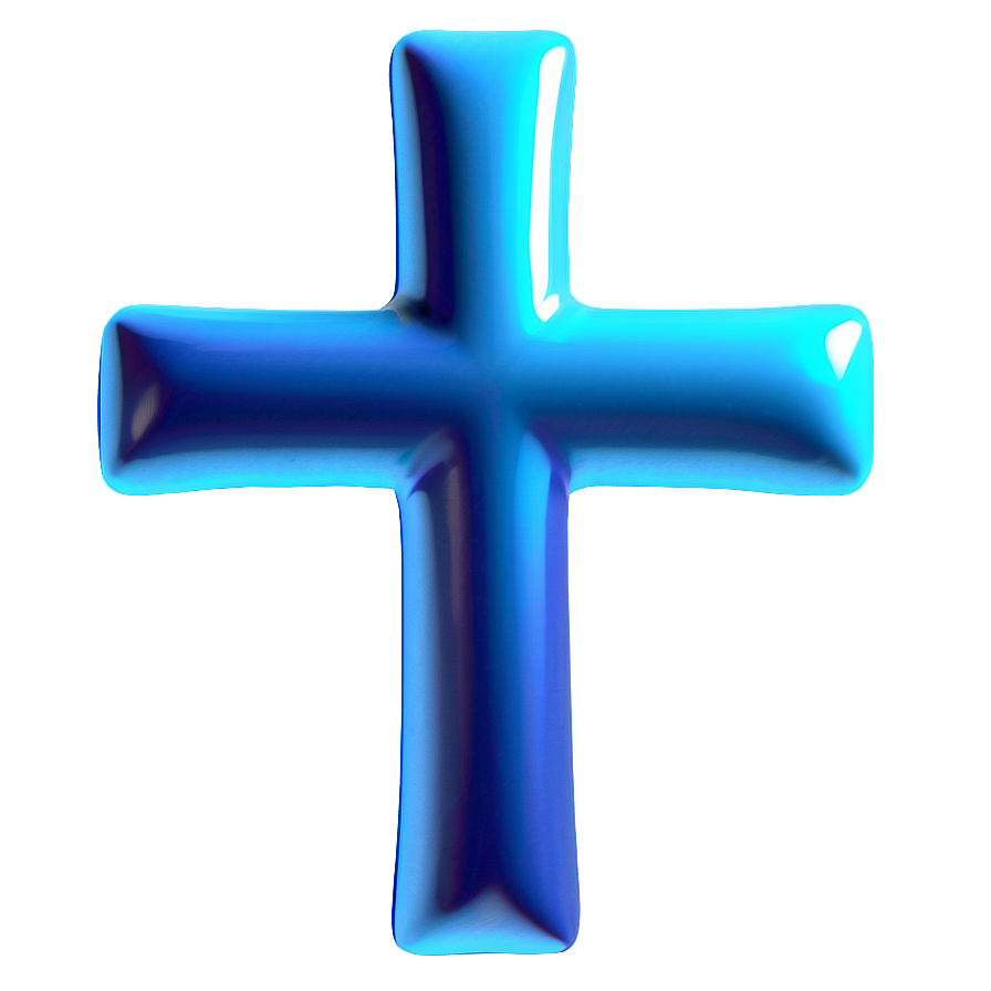 Solid Blue Cross Render Png 06292024