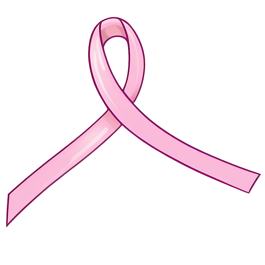 Solid Pink Ribbon Clipart Png 05252024