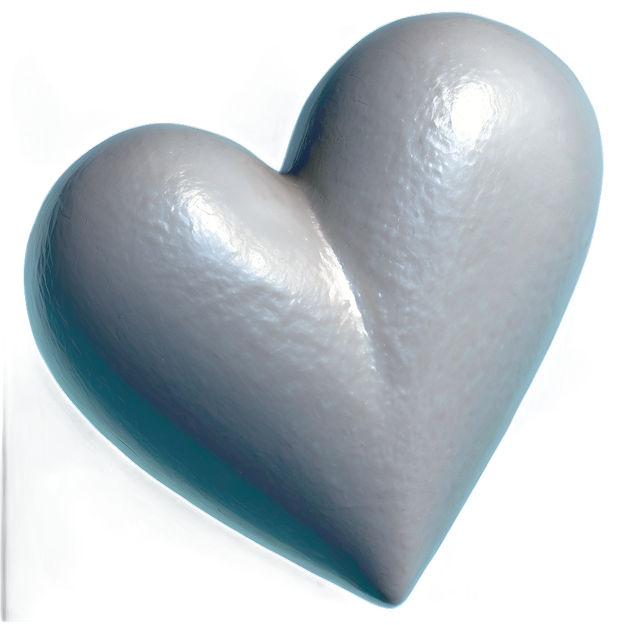 Solid White Heart Png 05232024