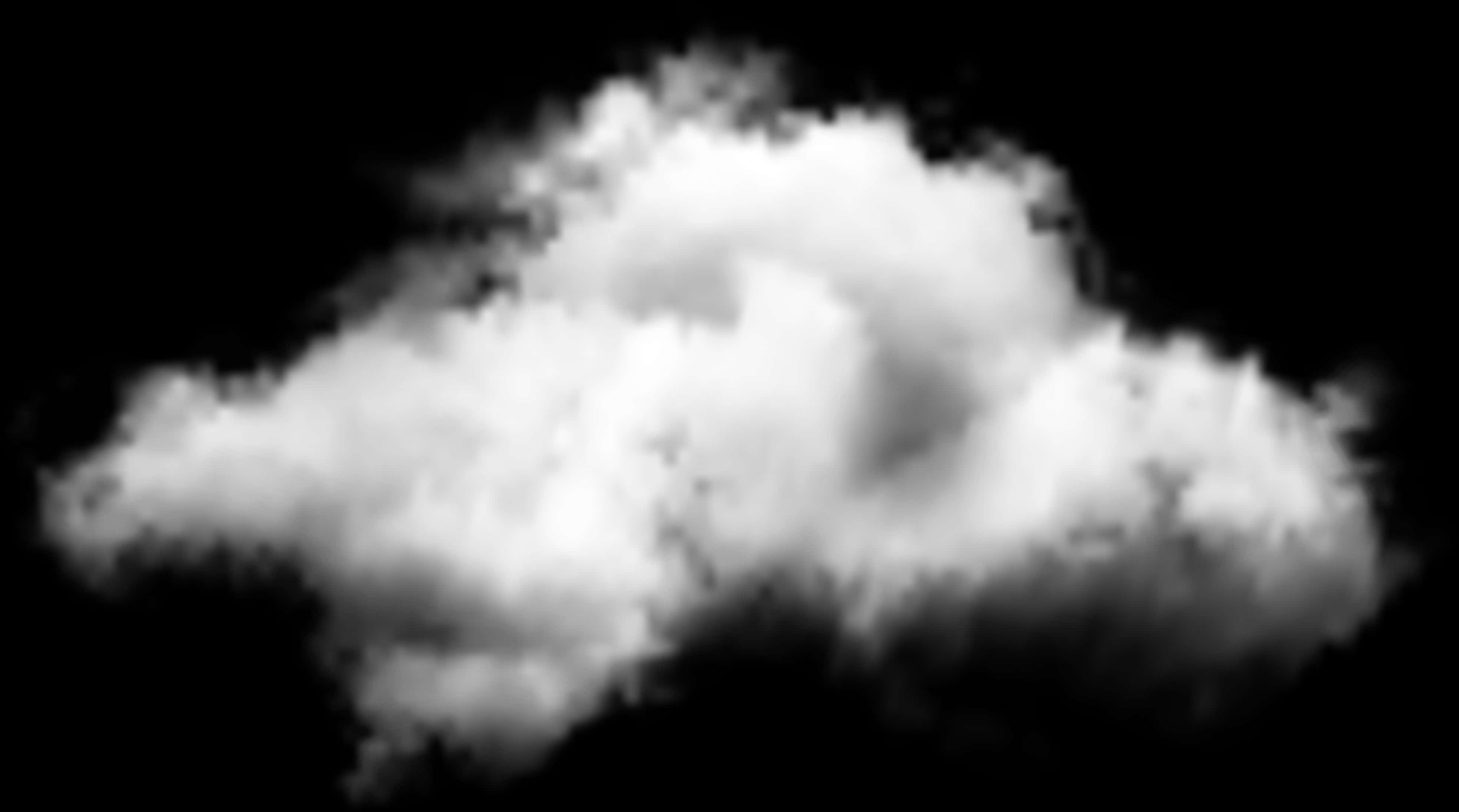 Solitary Cloud Black Background