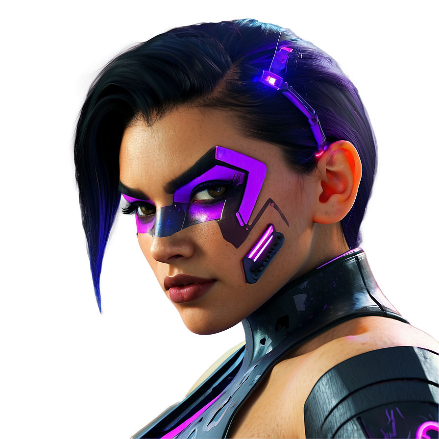 Sombra Cyberpunk Outfit Png Deq