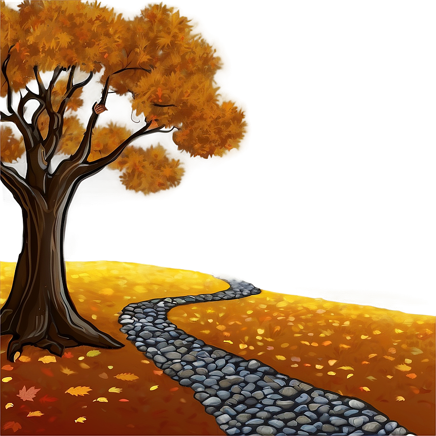 Sombre Autumn Path Png 8