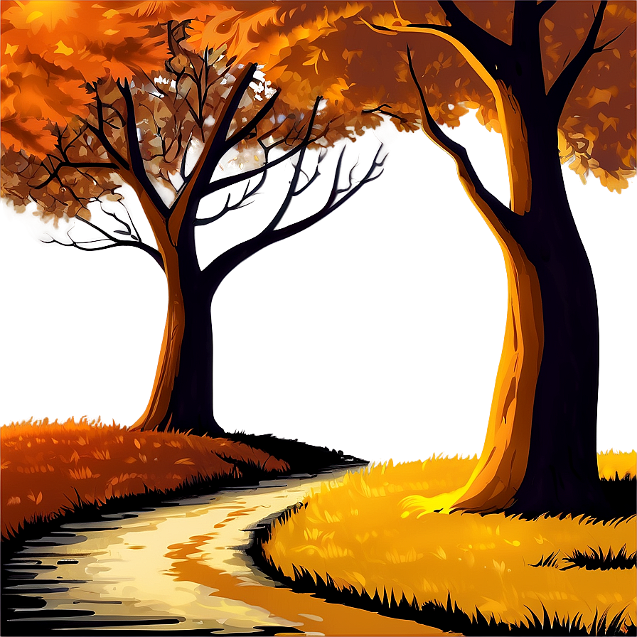 Sombre Autumn Path Png Acr