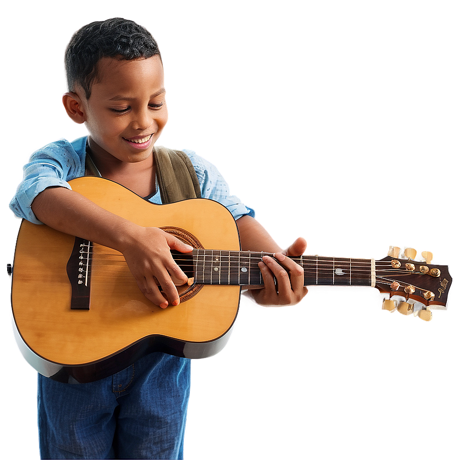 Son Learning Guitar Png 50