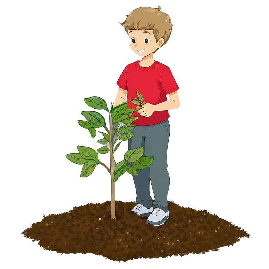 Son Planting Tree Png 25