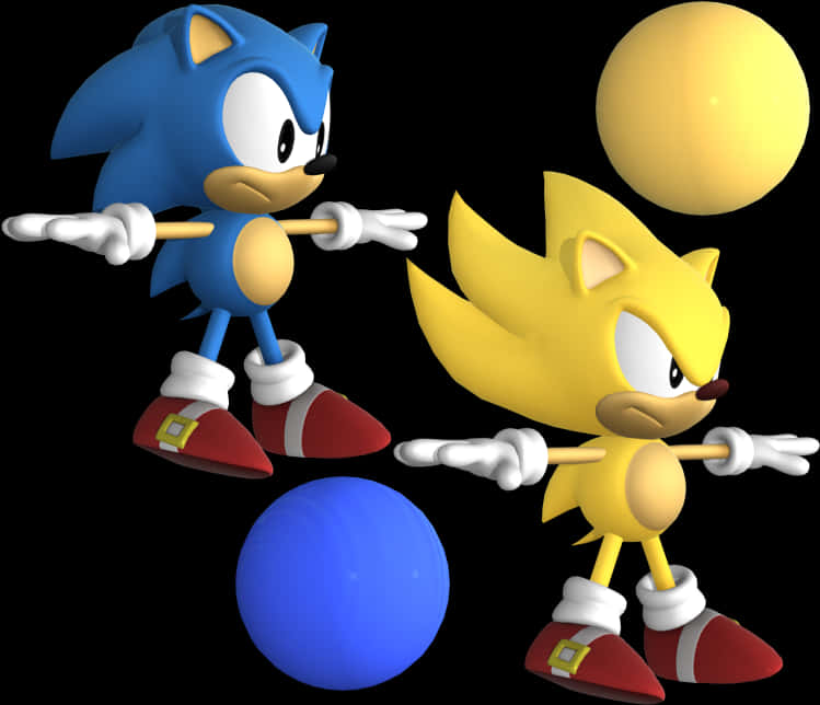 Sonic_and_ Super_ Sonic_ Poses