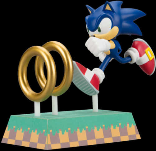 Sonic Figure With Gold Rings