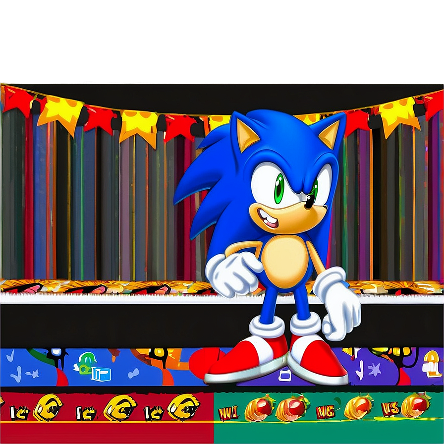 Sonic Party Tablecloth Design Png Fgb60