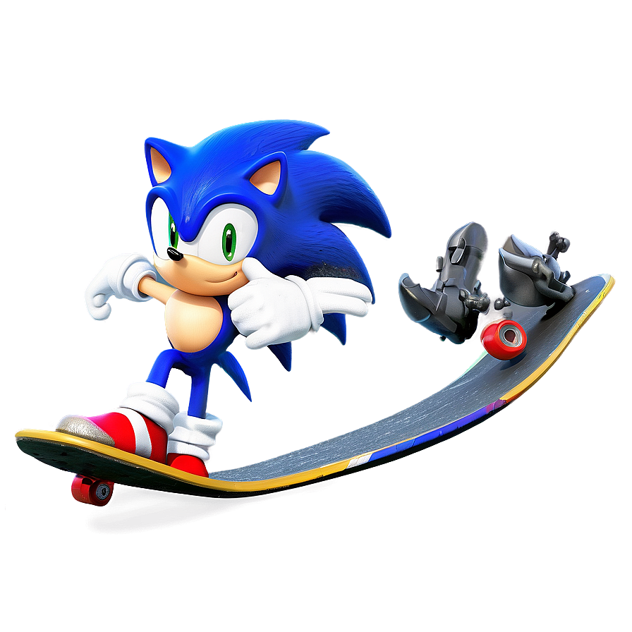 Sonic The Hedgehog Skateboarding Png Ihf